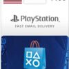 $100 PSN wallet top up - USA