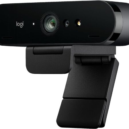 Logitech Brio 4K Webcam, Ultra 4K HD Video Calling, Noise-Canceling mic