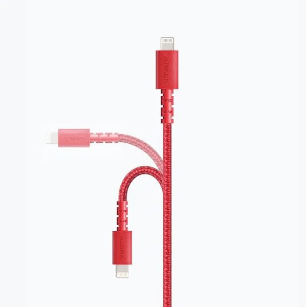 Anker PowerLine Select+ USB Cable with Lightning connector 3ft - Red A8012H91