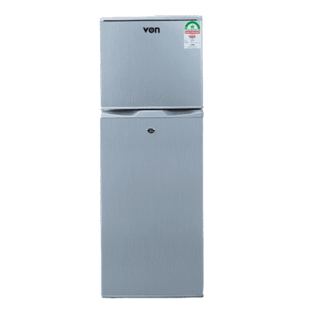Von 136L Double Door Fridge  Silver VART-19DHS