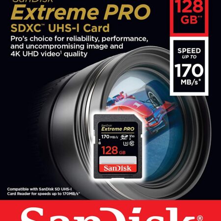 SanDisk 32GB Extreme PRO SDXC UHS-I Card - C10, U3, V30, 4K UHD, SD Card - SDSDXXY-32G-GN4IN 170mbps